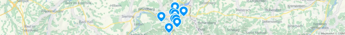Map view for Pharmacies emergency services nearby Garsten (Steyr  (Land), Oberösterreich)